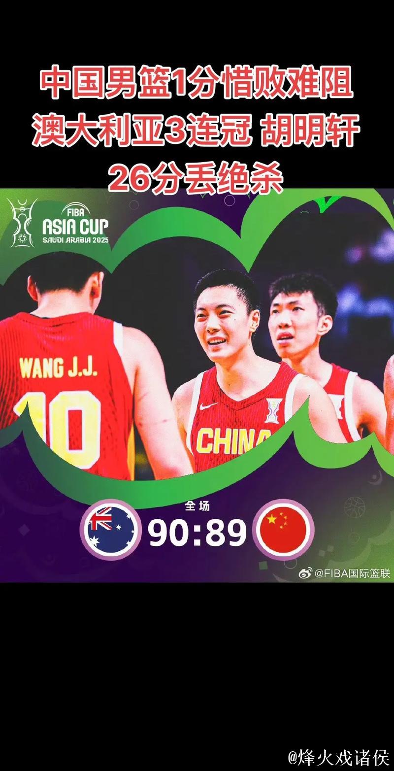 男篮亚洲杯夺冠赔率:澳大利亚居首 中国男篮第3